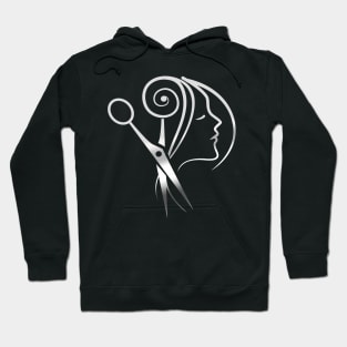 Hairdresser Saloon Barber Shop Logo Hoodie